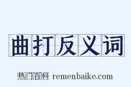 曲打反义词是什么意思的图片